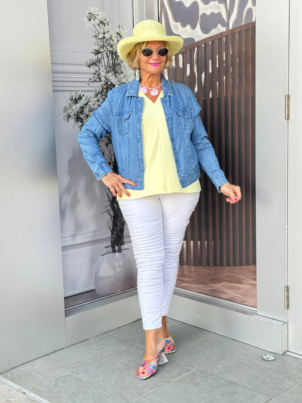 LULU-B CHAMBRAY BLUE LINEN JACKET