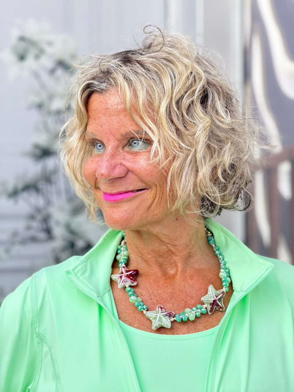 LULU-B SOFT MINT FULL ZIPER JACKET