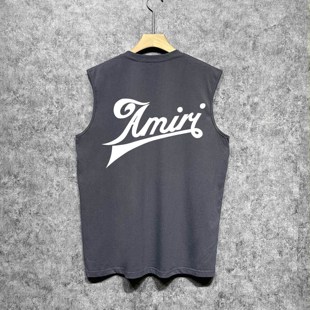 Amiri tank top slanted letter printing