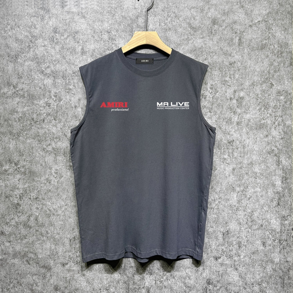 Amiri tank top tv channel printing