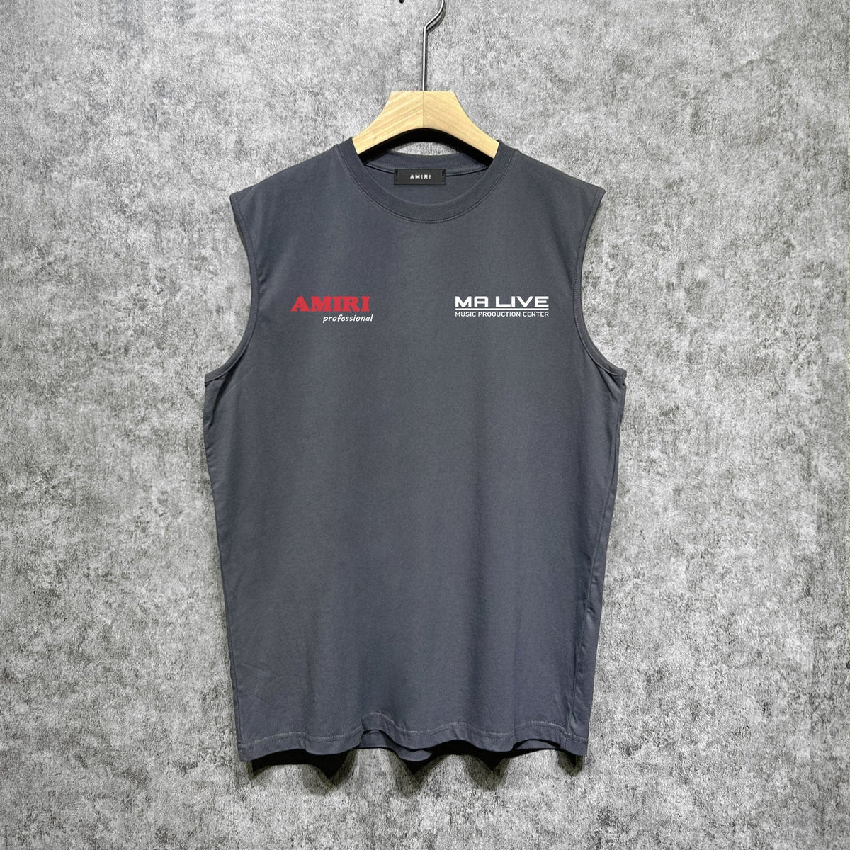 Amiri tank top tv channel printing