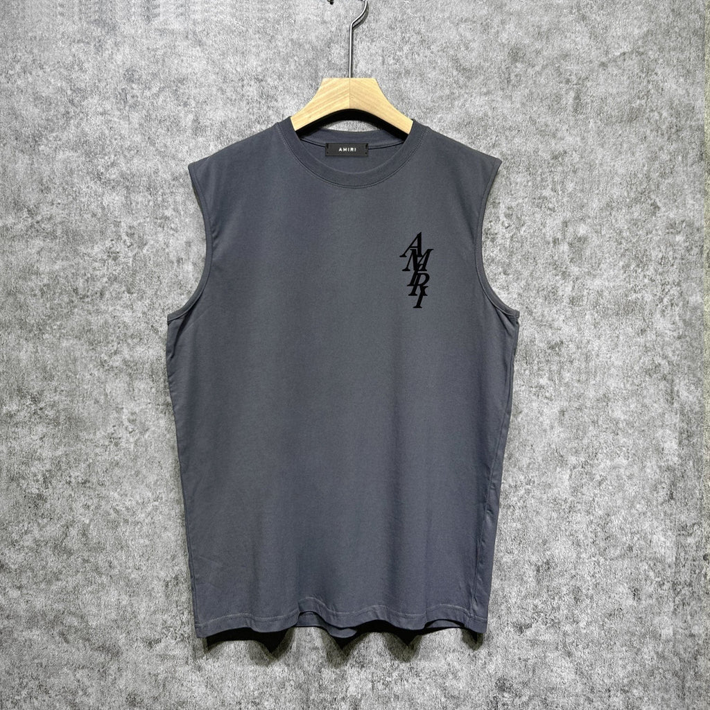 Amiri tank top with vertical overlapping letterprinting