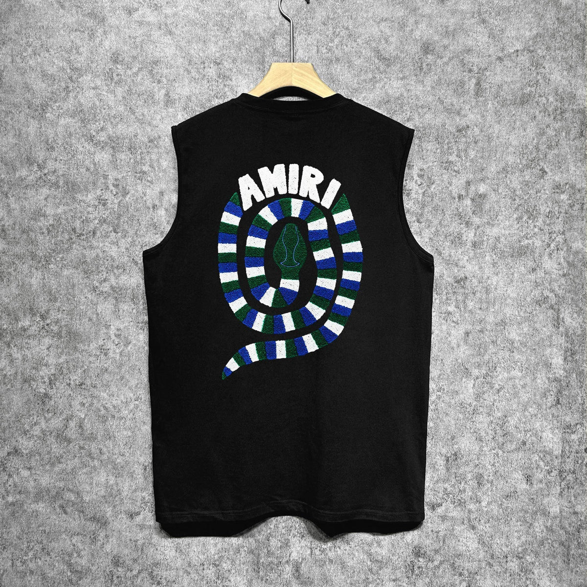 Amiri tank top patchwork colorful snake printing