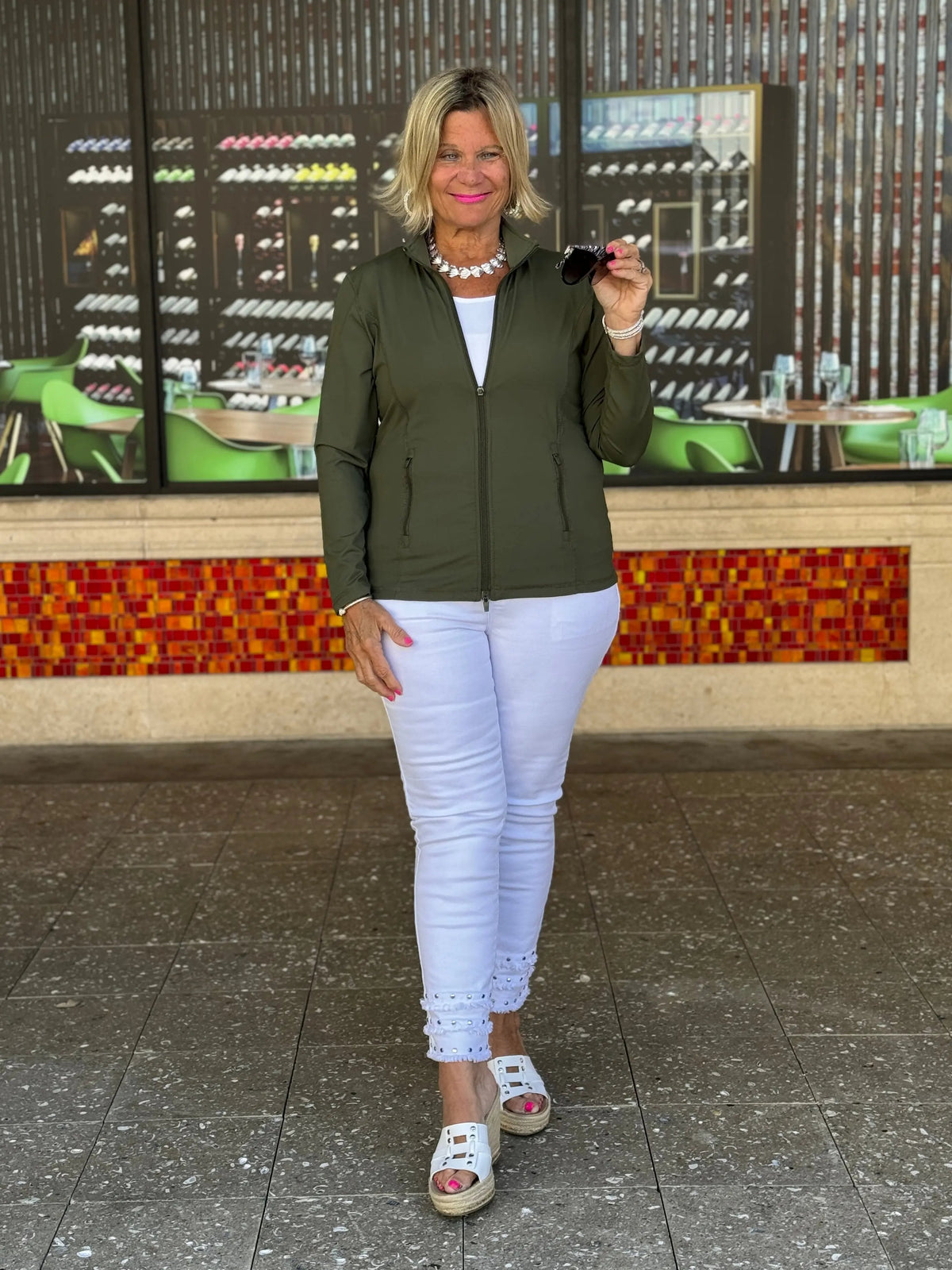 LULU-B OLIVE FULL ZIPPER JACKET