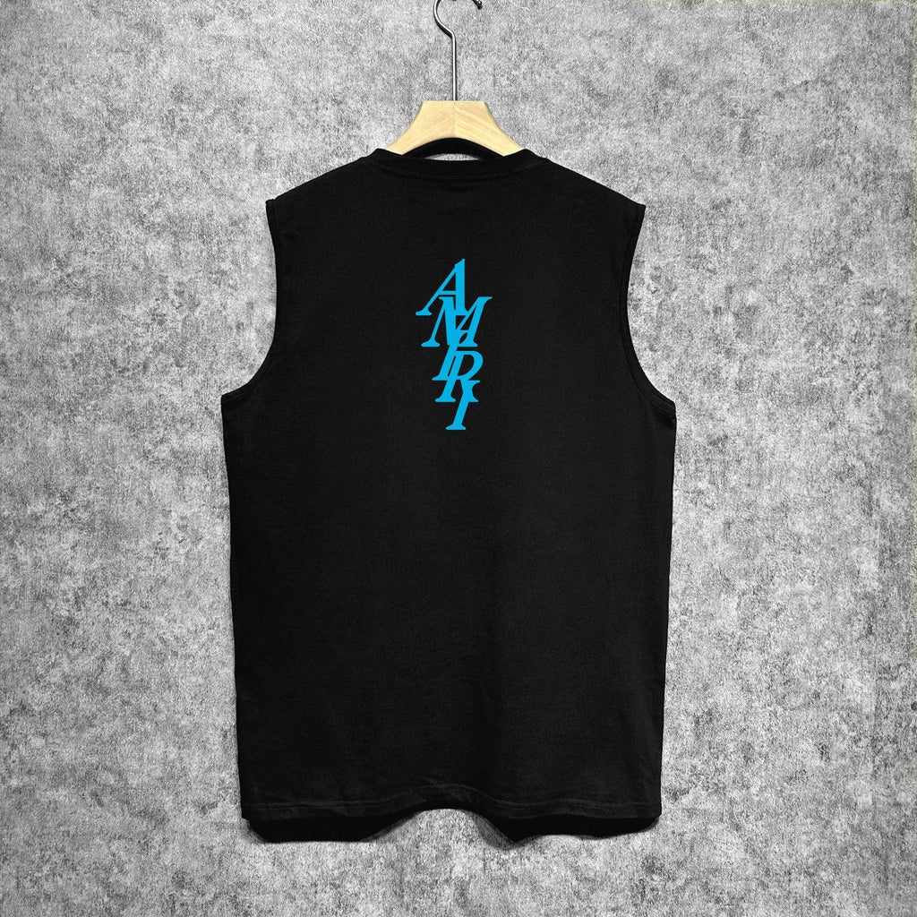 Amiri tank top with vertical overlapping letterprinting