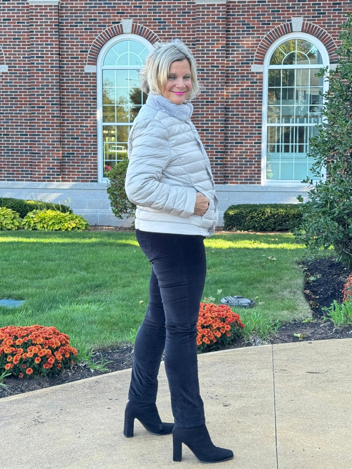 LULU-B SILVER FAUX FUR JACKET