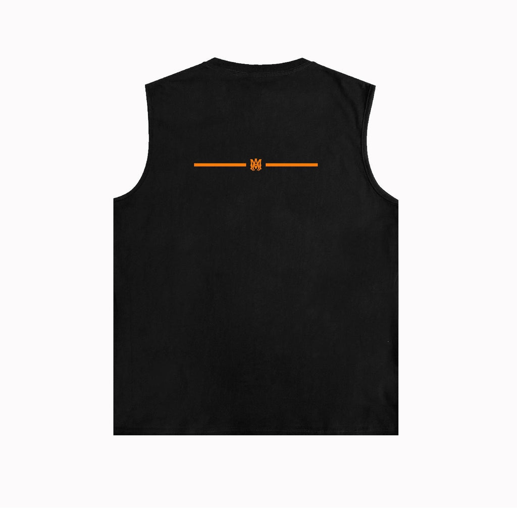 Amiri tank top small spider letter horizontal stripprinting