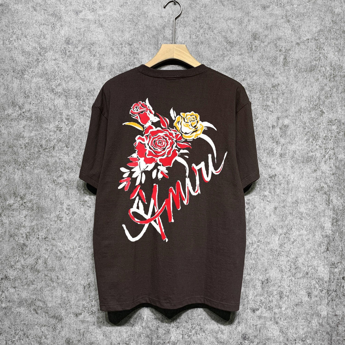 Amiri t shirts flower printing short sleeve