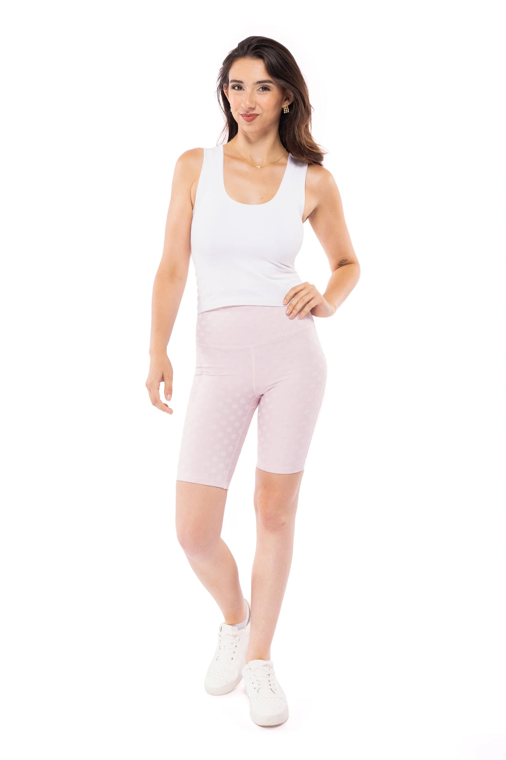 Polka Dot Women's Stretchy Bike Shorts