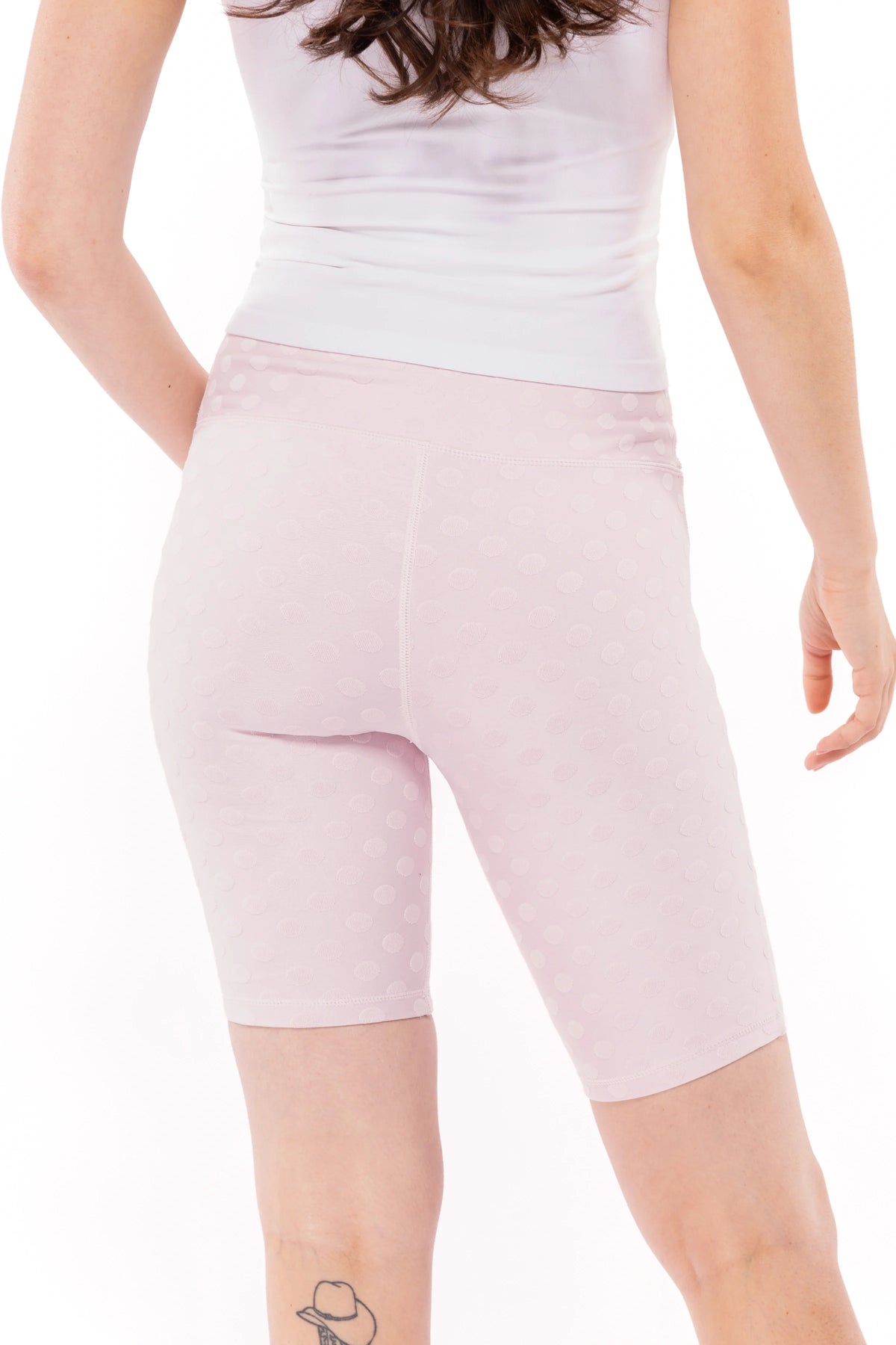 Polka Dot Women's Stretchy Bike Shorts