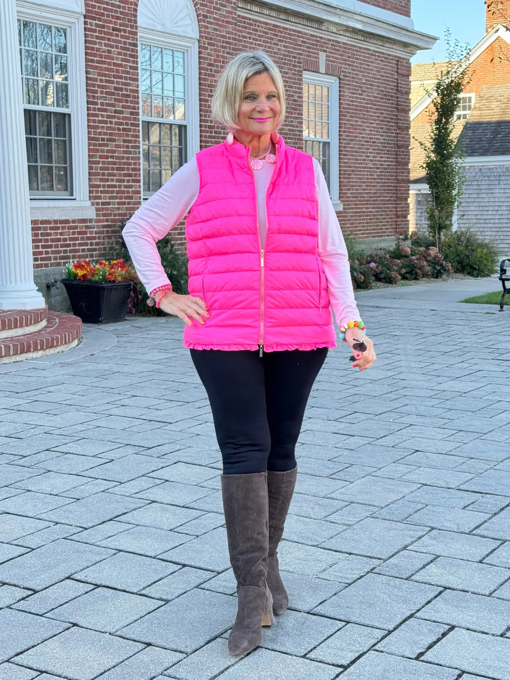 LULU-B PINK SHORT PUFFER VEST