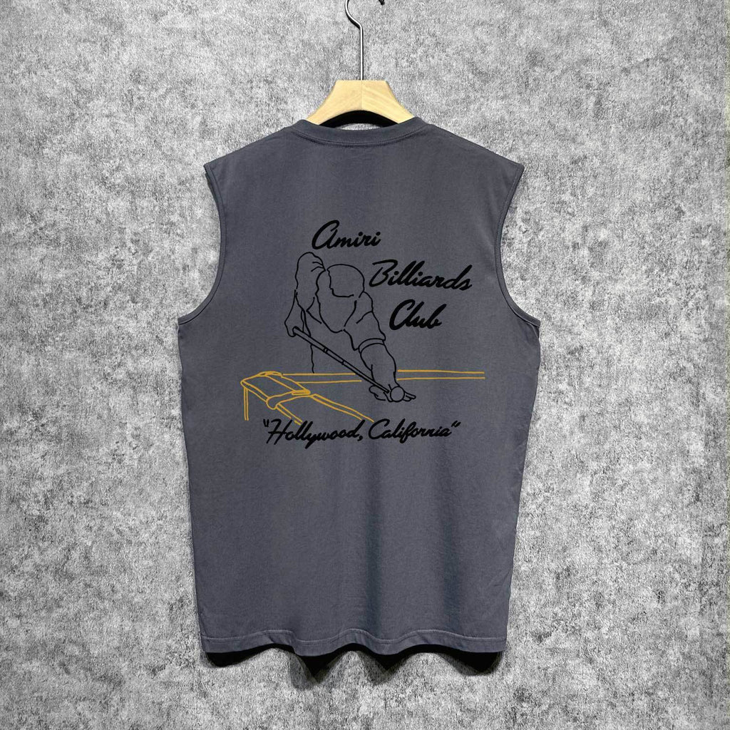 Amiri tank top billiards sketch printing