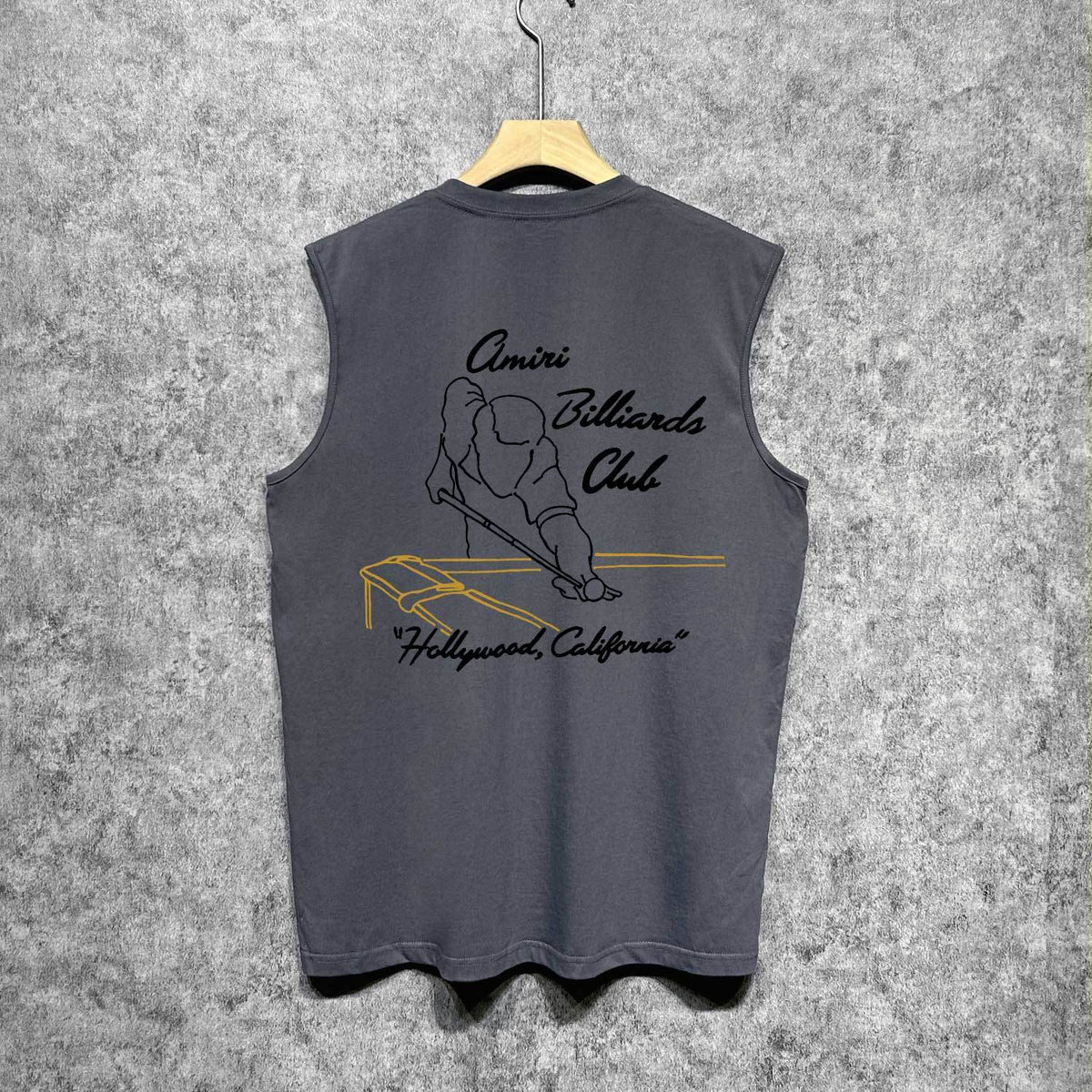 Amiri tank top billiards sketch printing