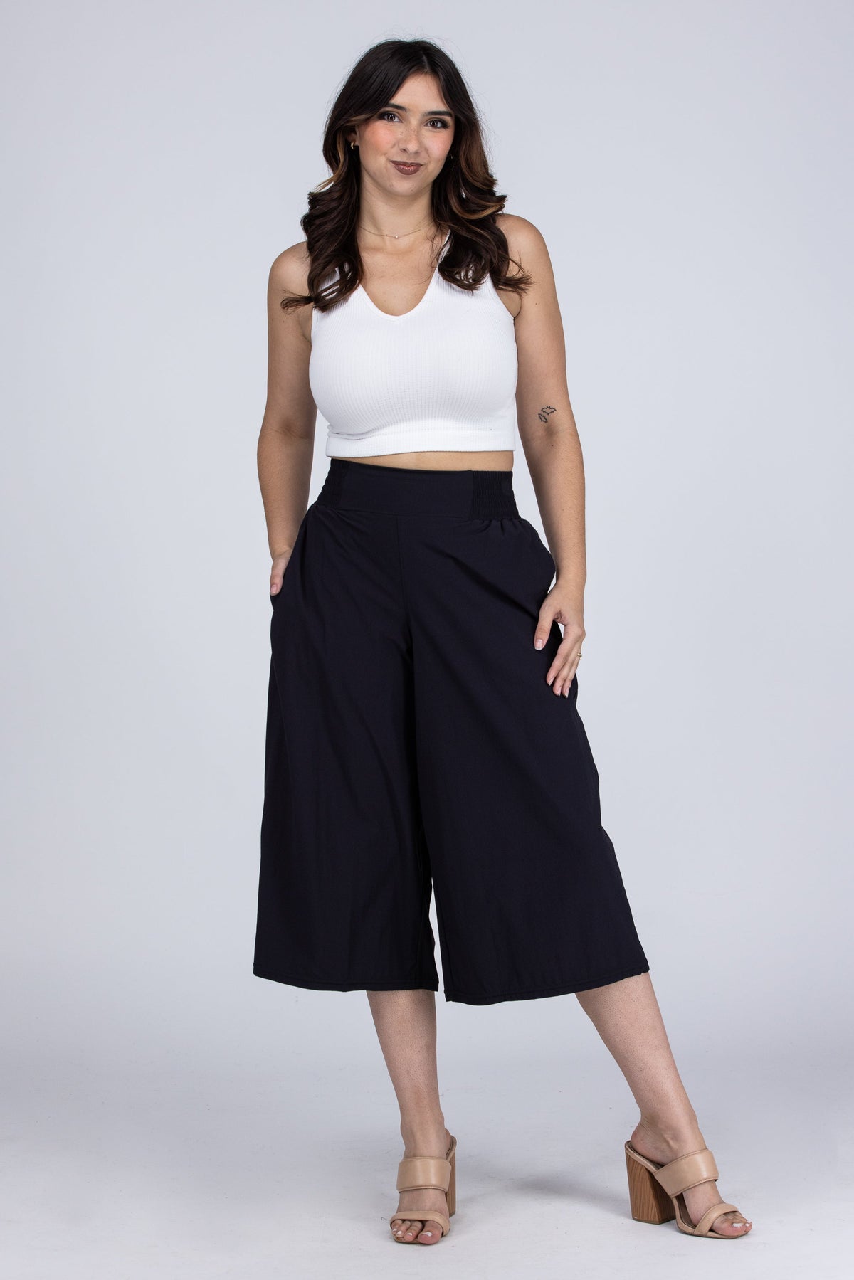 Cool Women's Stretchy High Rise Culottes