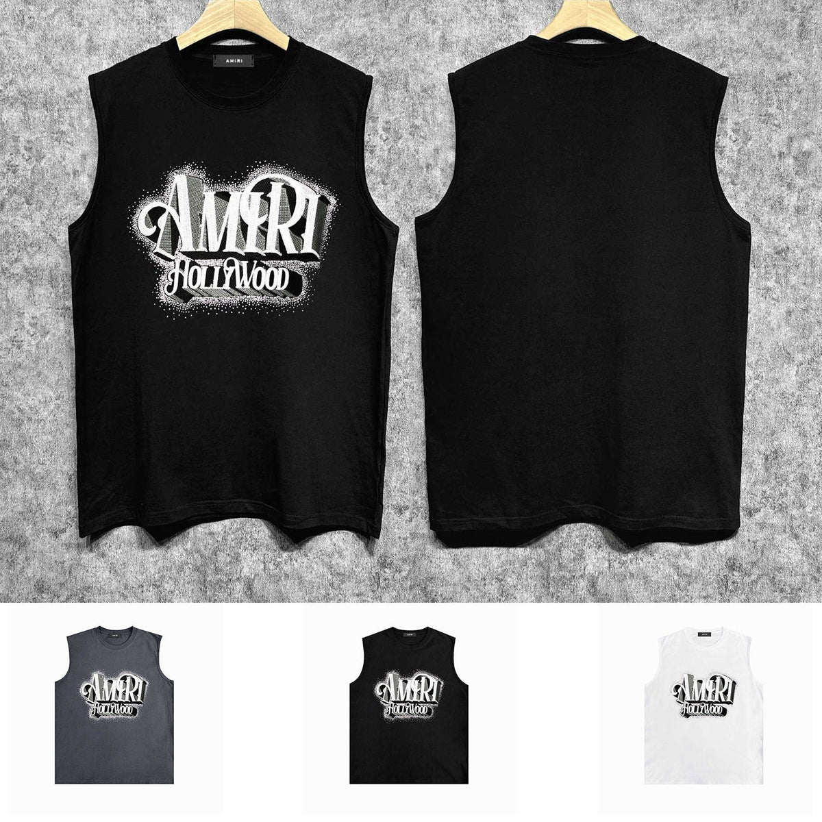 Amiri tank top stereo hollywood printing