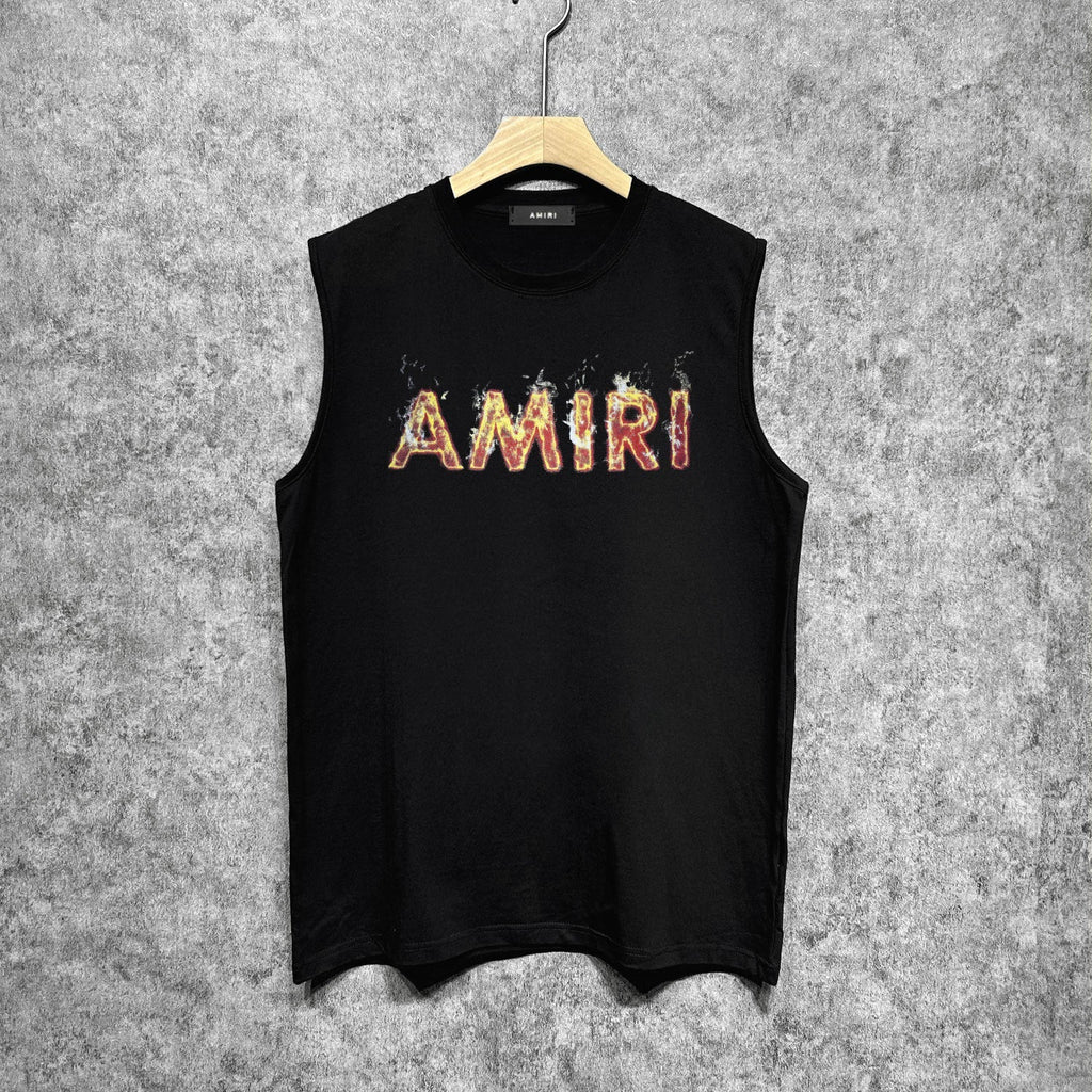Amiri tank top flame letterprinting