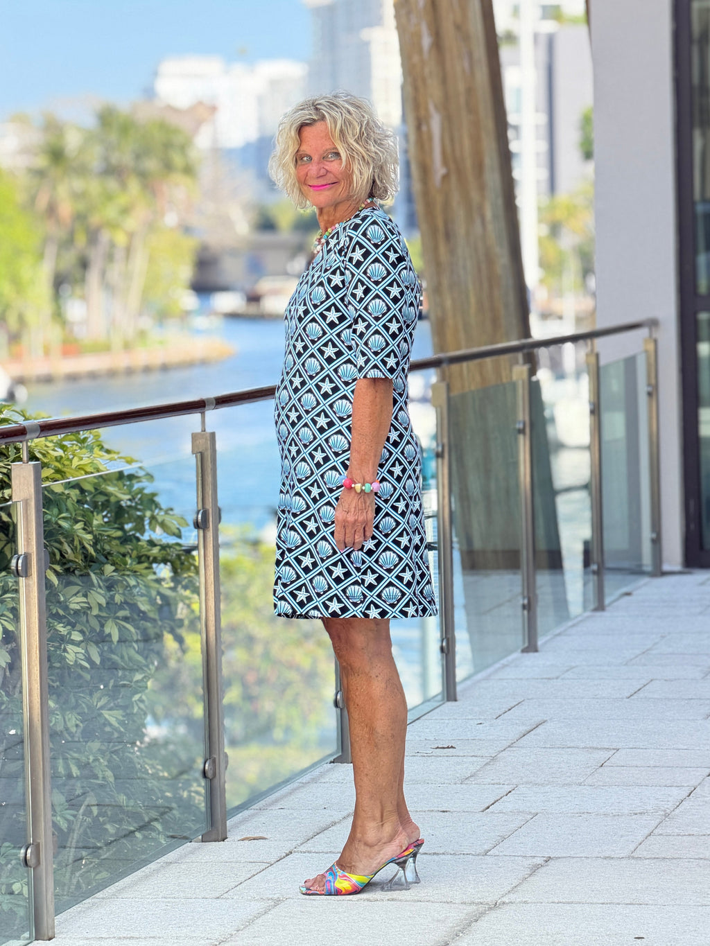 LULU B OCEAN TREASURES ELBOW DRESS