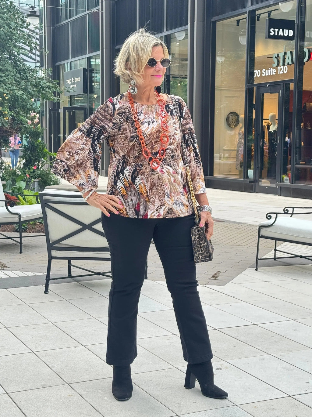 LEOPARD TAN FASHION TOP