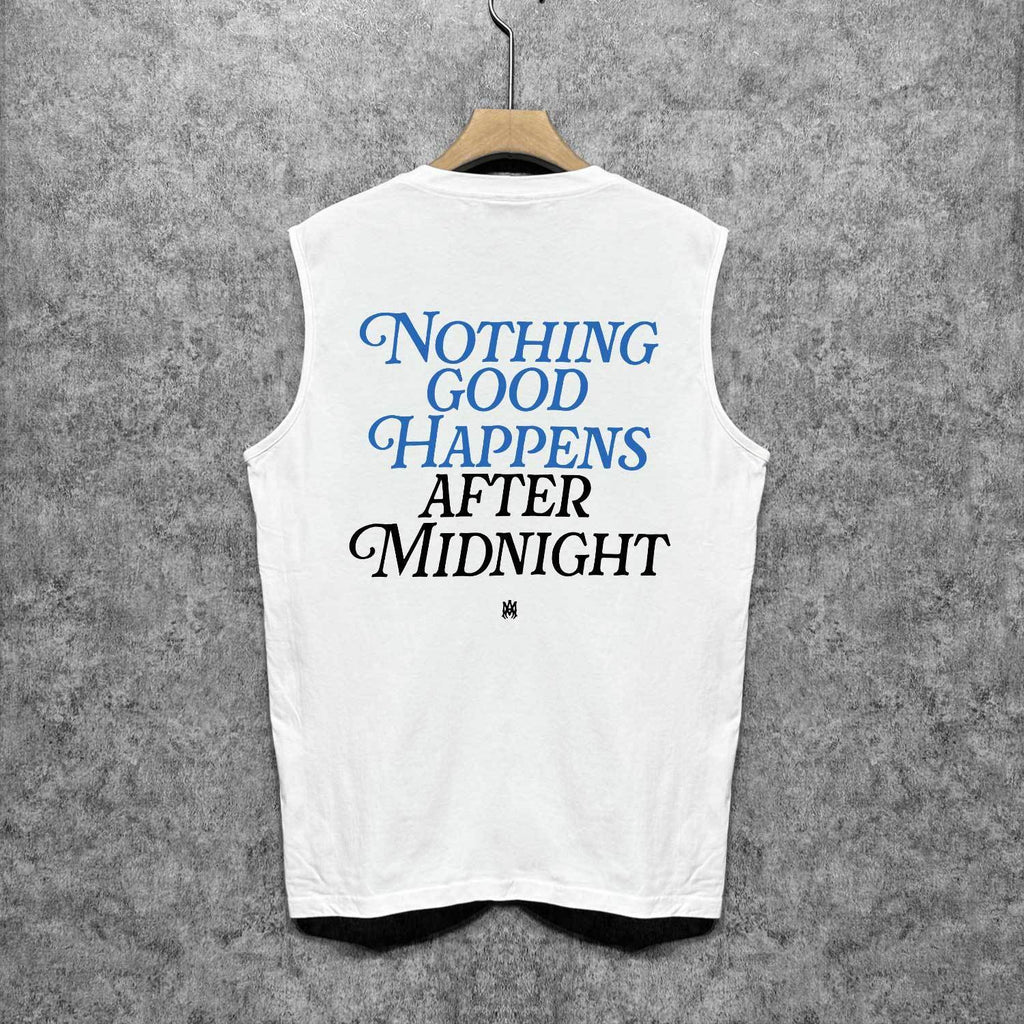 Amiri tank top earth letter printing