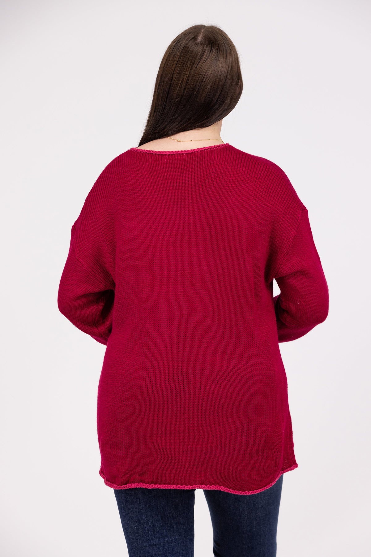 Let's Stay Together Women's Classic Knit Hi-Lo Sweater