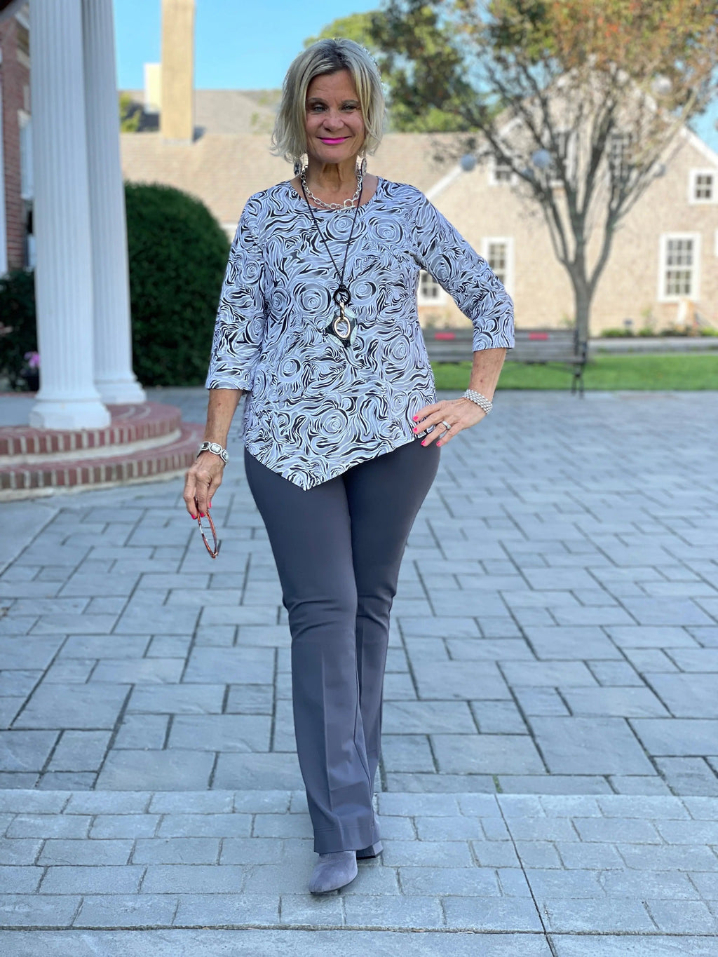 ELEGANT EXPRESSIONS ASYMMETRIC TOP