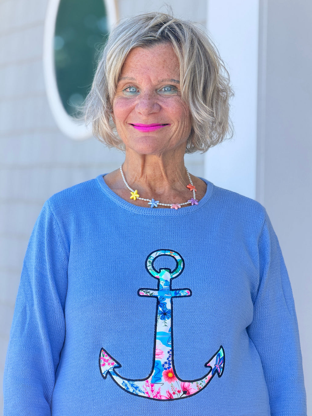 BEACH CLUB PERRI CAPE COD ANCHOR SWEATER
