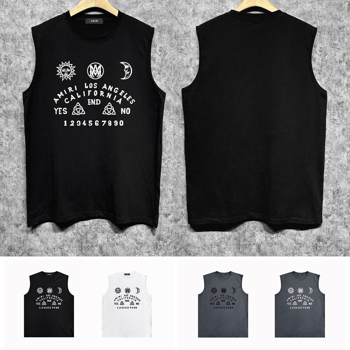 Amiri tank top day and night star print