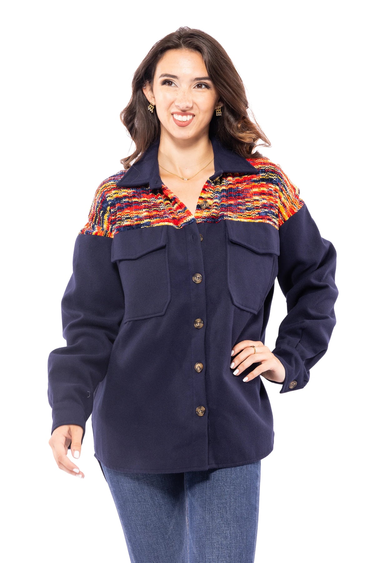 Feet On The Dash Women's Bold Hi-Lo Shacket