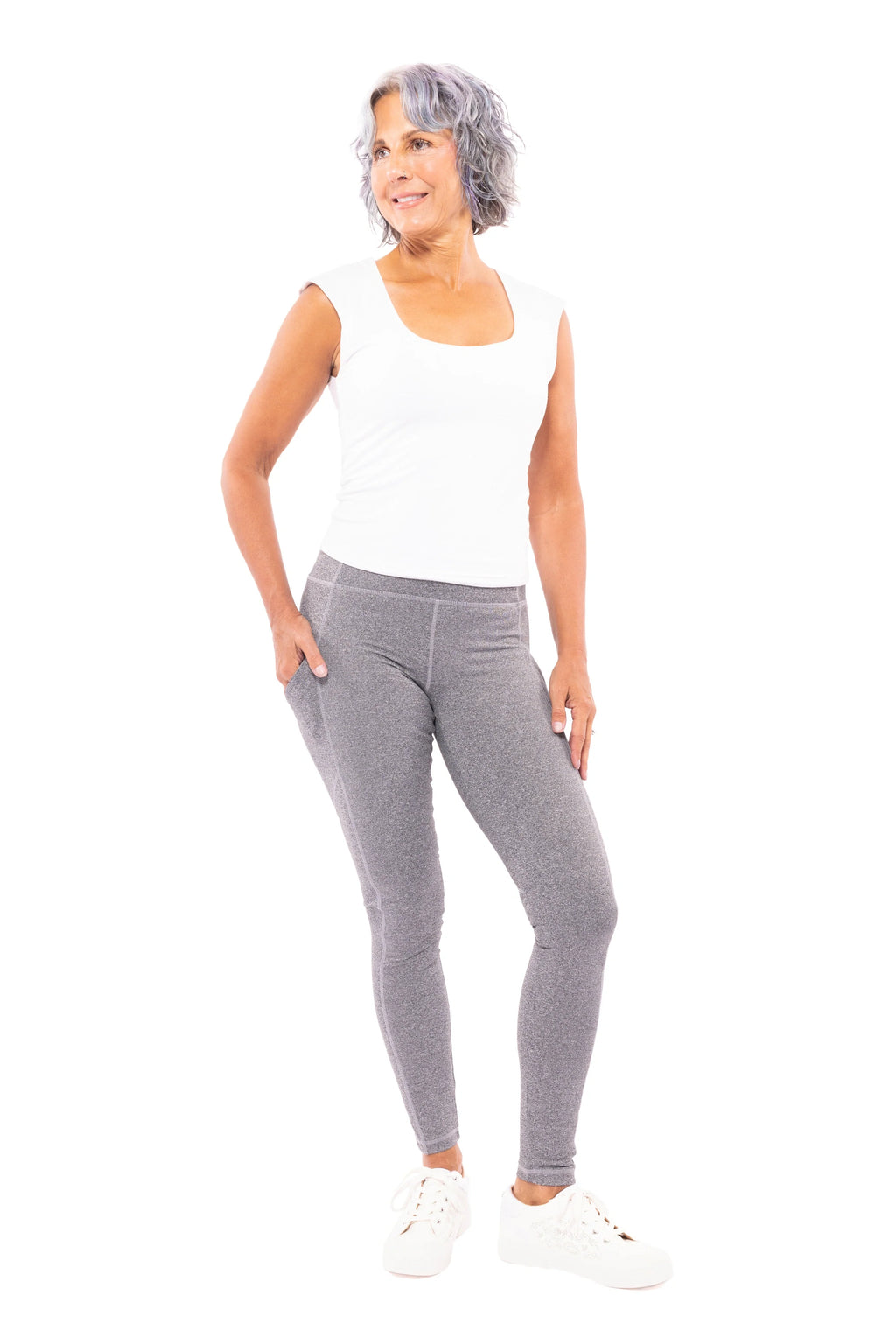 Full Length Women's Active Leggings with Side Pocket