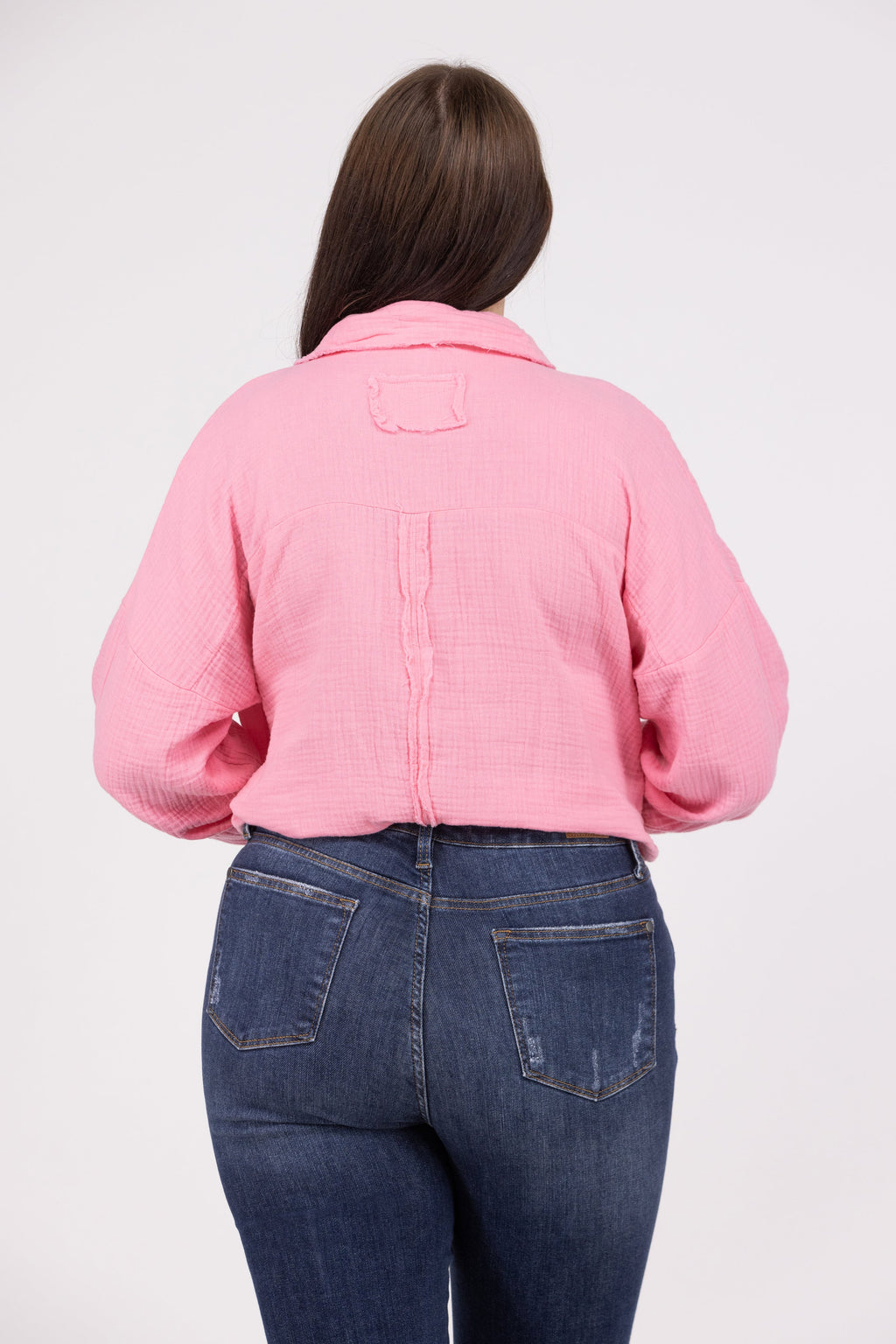 Thinking About You Women's Button-Up Long Sleeve Top