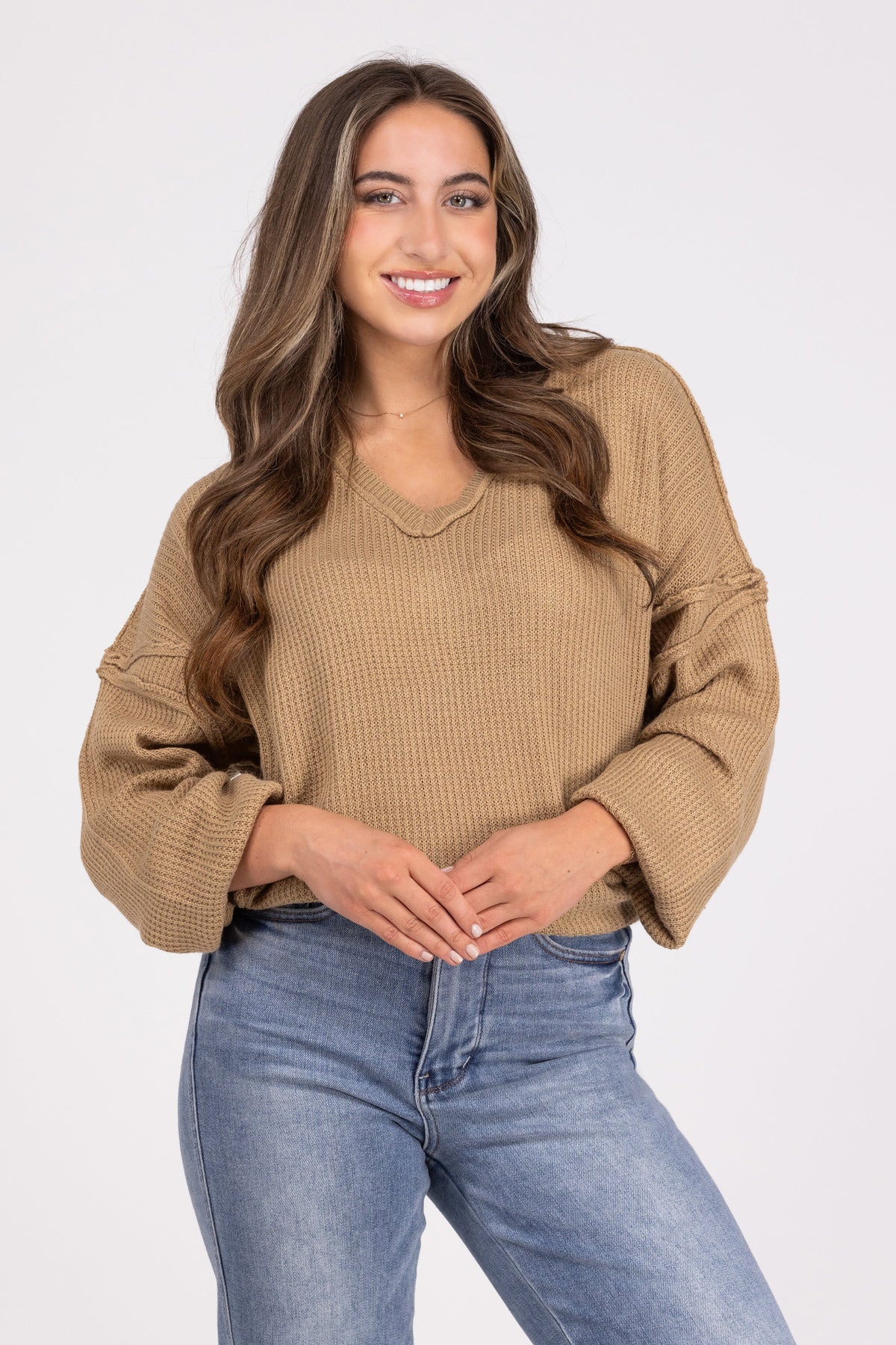 Self Love Women's Slouchy Lightweight Knit Sweater