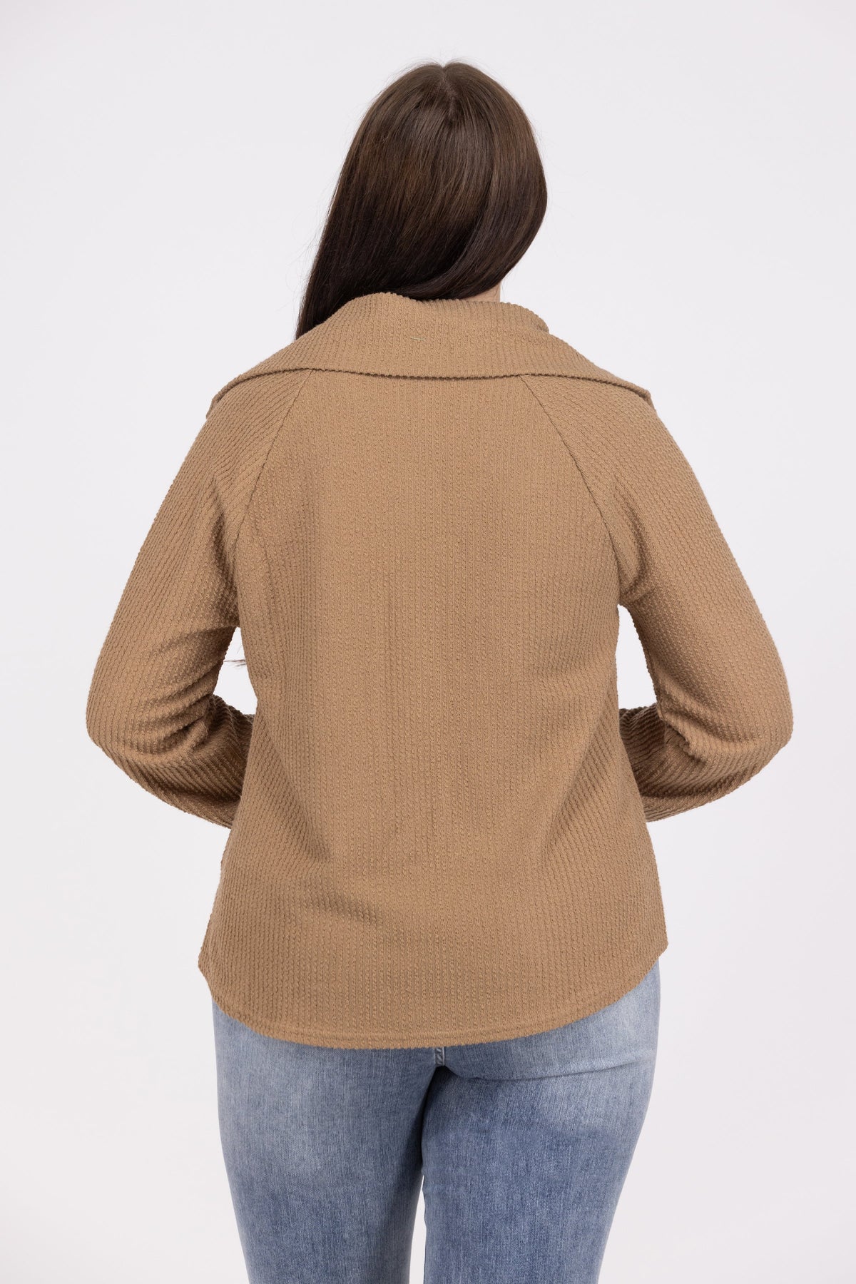 Steady as a Rock Collared Henley Long Sleeve Top