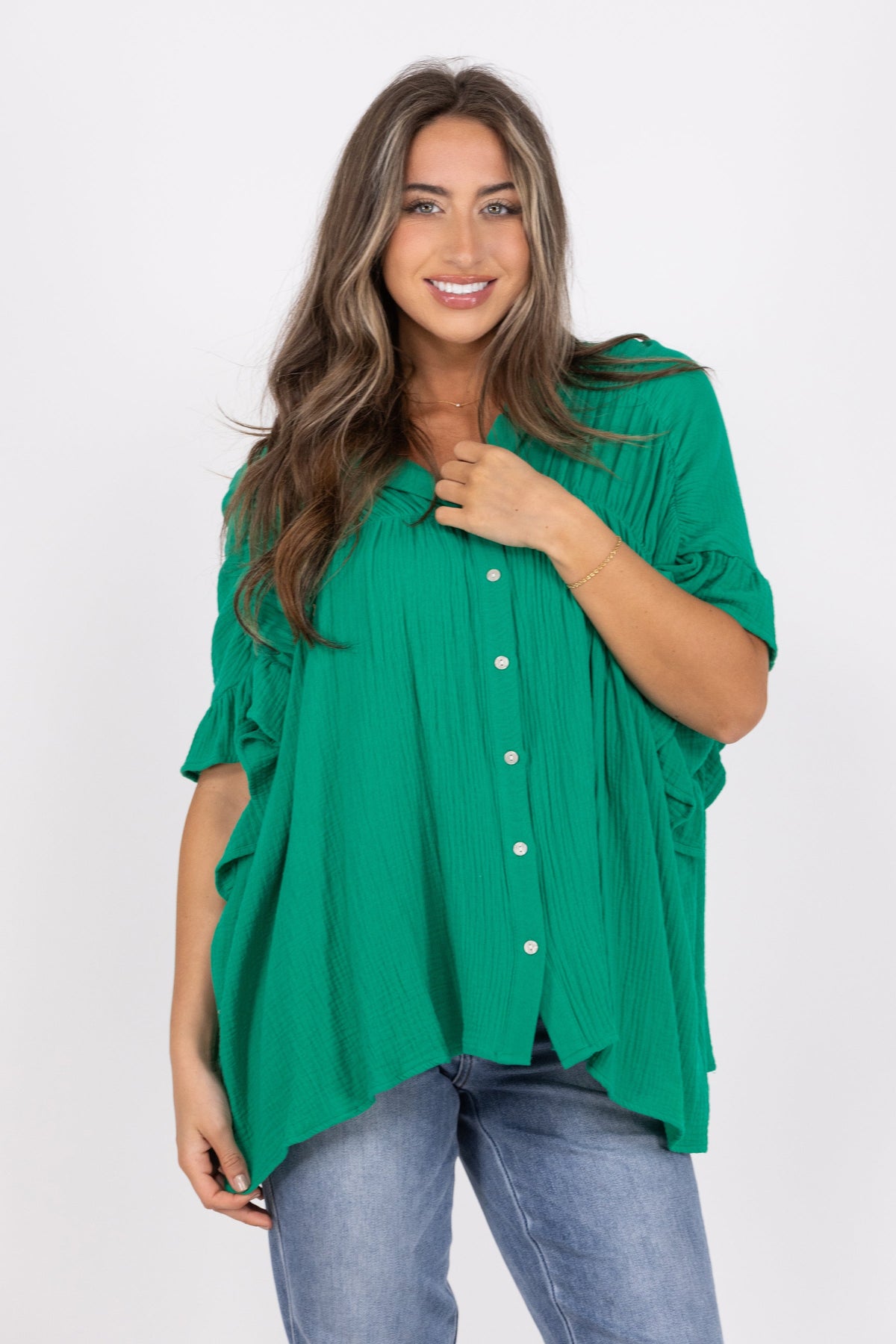 Wrinkle In Time Women's Loose Fit Short Sleeve Top