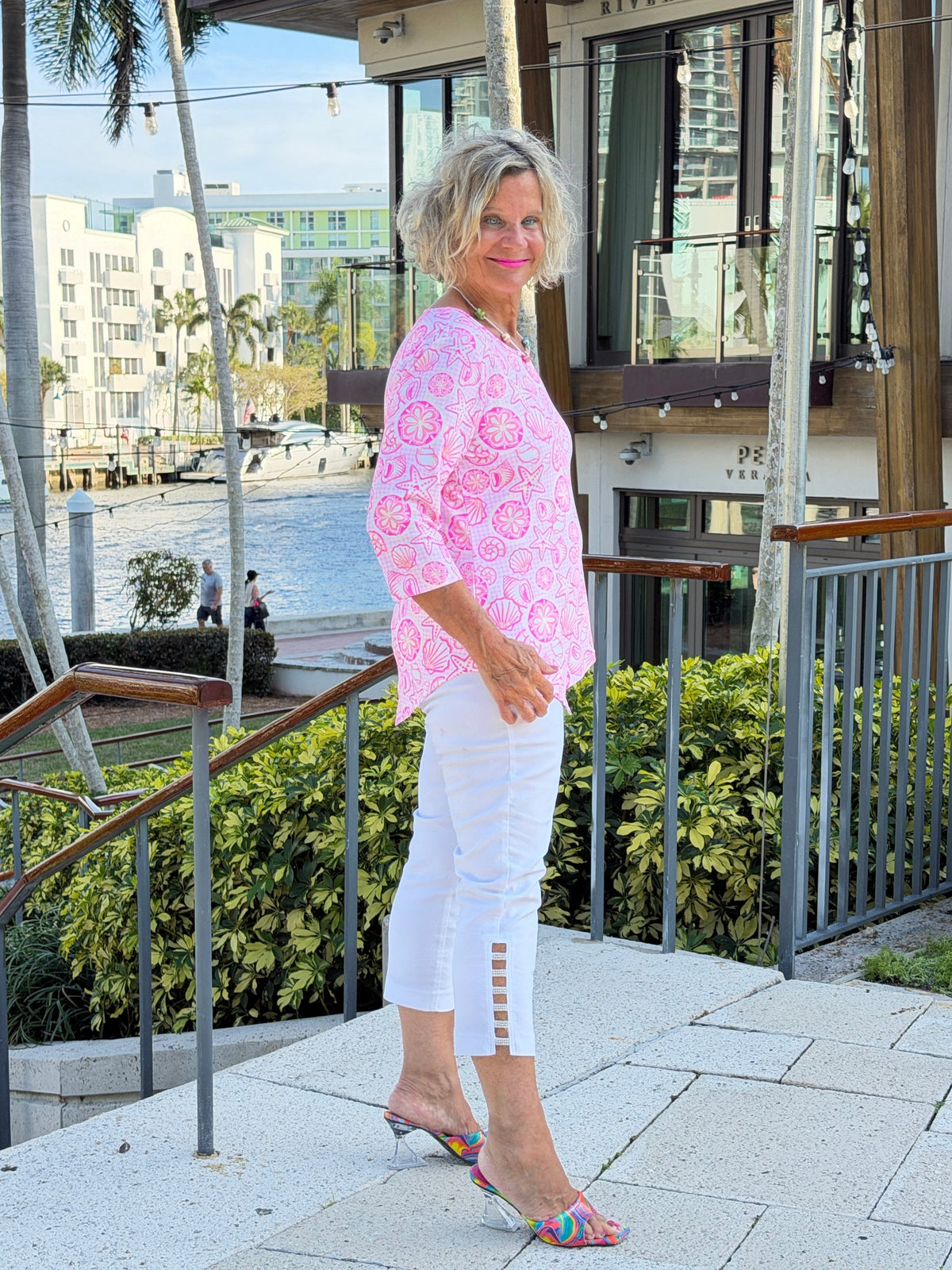 LULU B STARFISH HARBOR ASYMMETRIC TOP