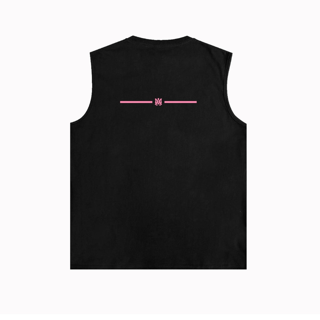 Amiri tank top small spider letter horizontal stripprinting