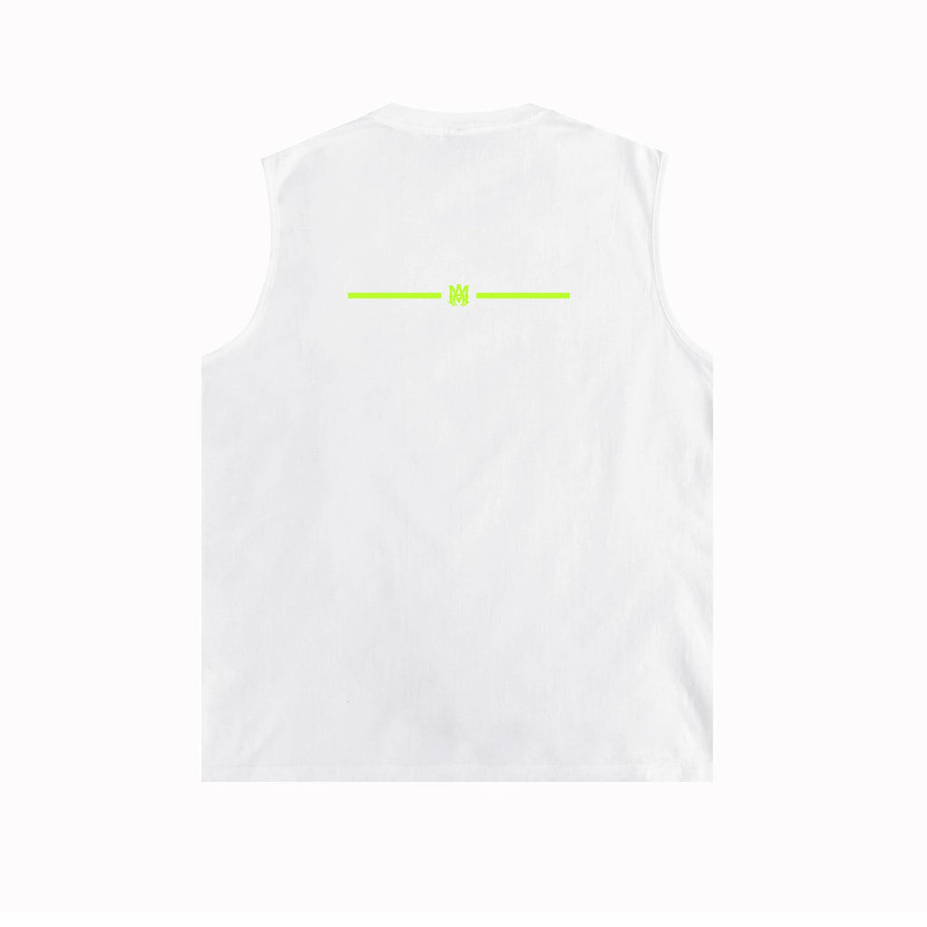 Amiri tank top small spider letter horizontal stripprinting
