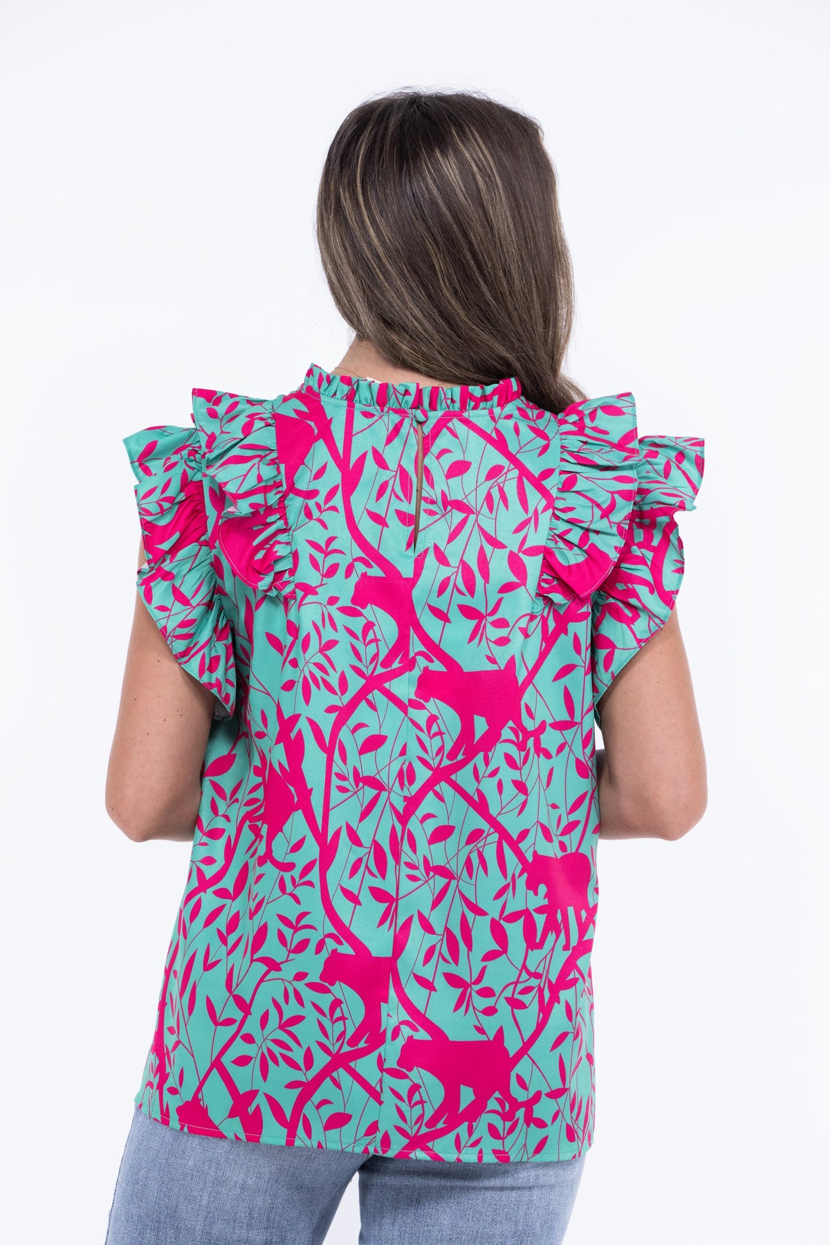 Precious Moment Women's Patterned Short Sleeve Top