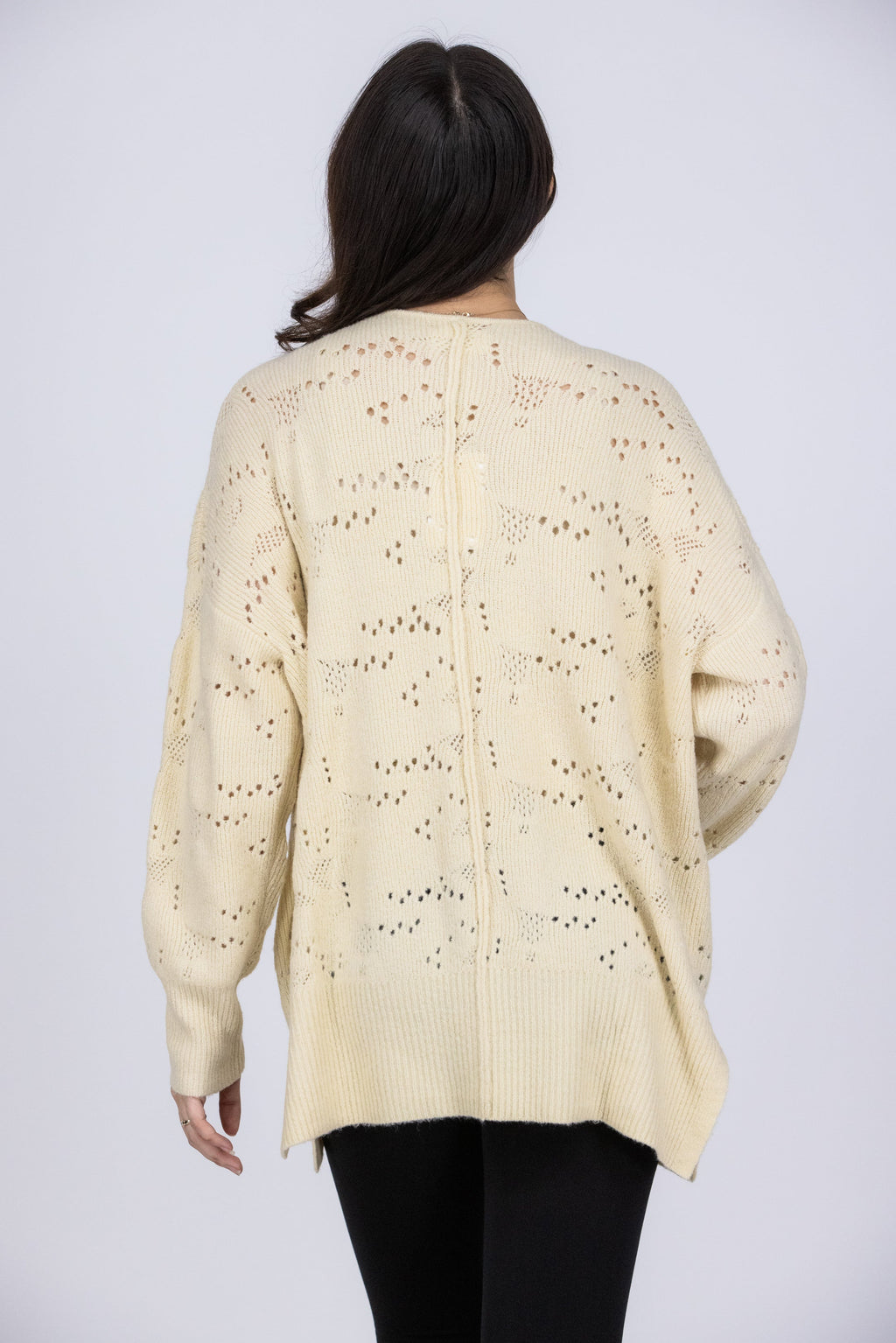 Beauty Within Women's Openwork Pattern Sweater