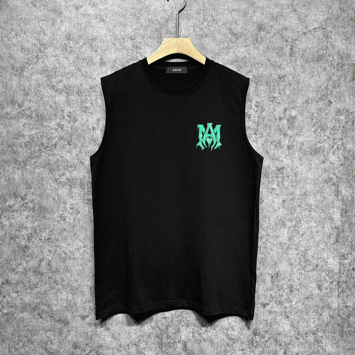 Amiri tank top splash paint simple letterprinting