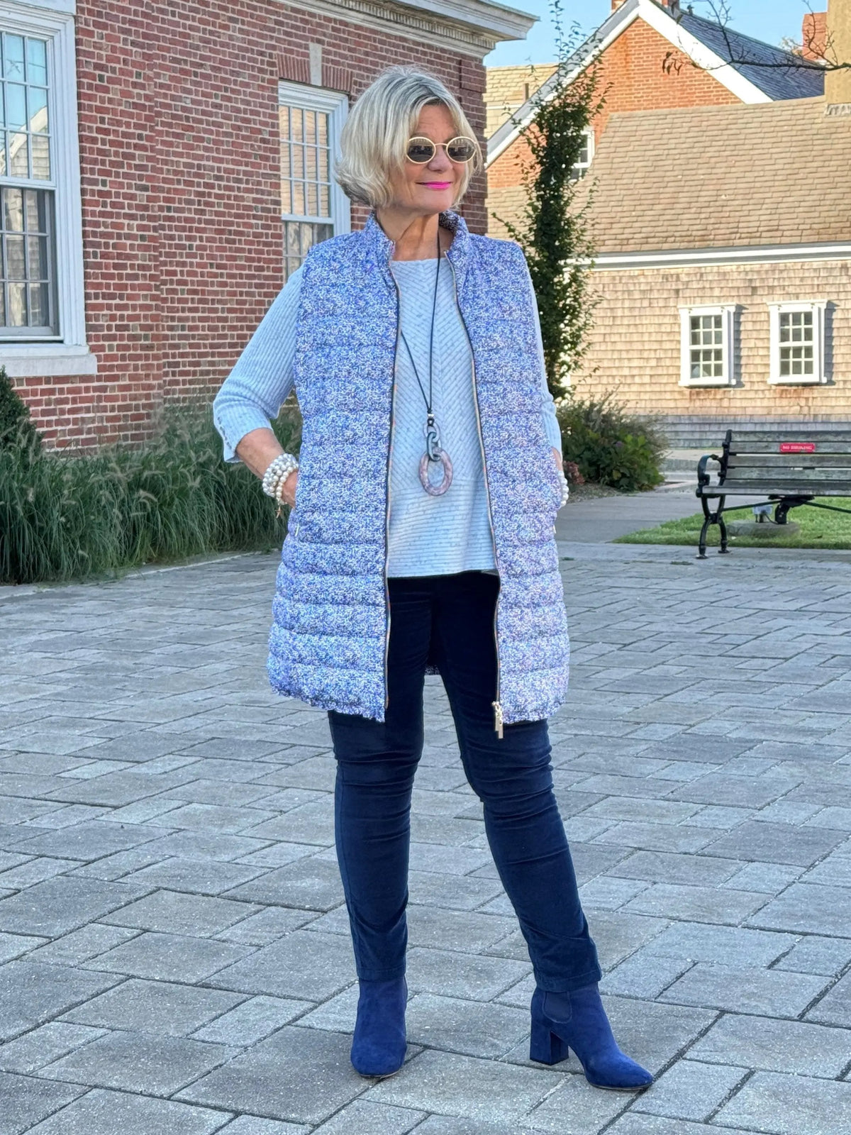 AUBREY BLUE PUFFER VEST