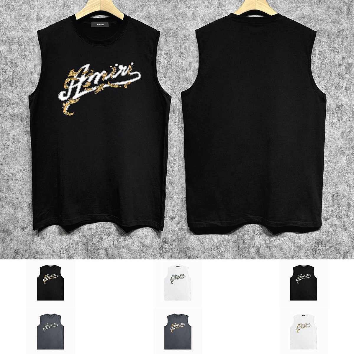 Amiri tank top ye man letterprinting