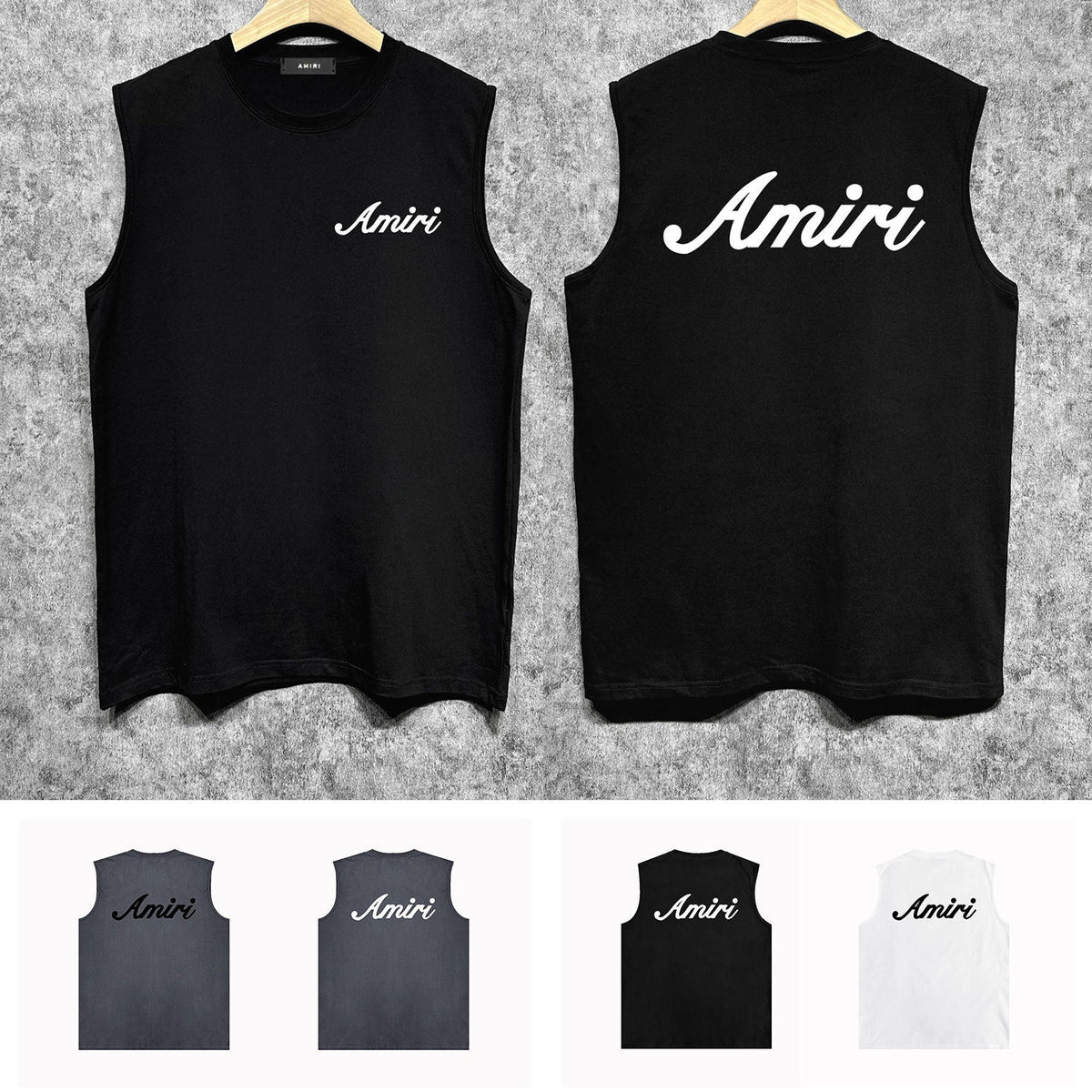 Amiri tank top new font printing