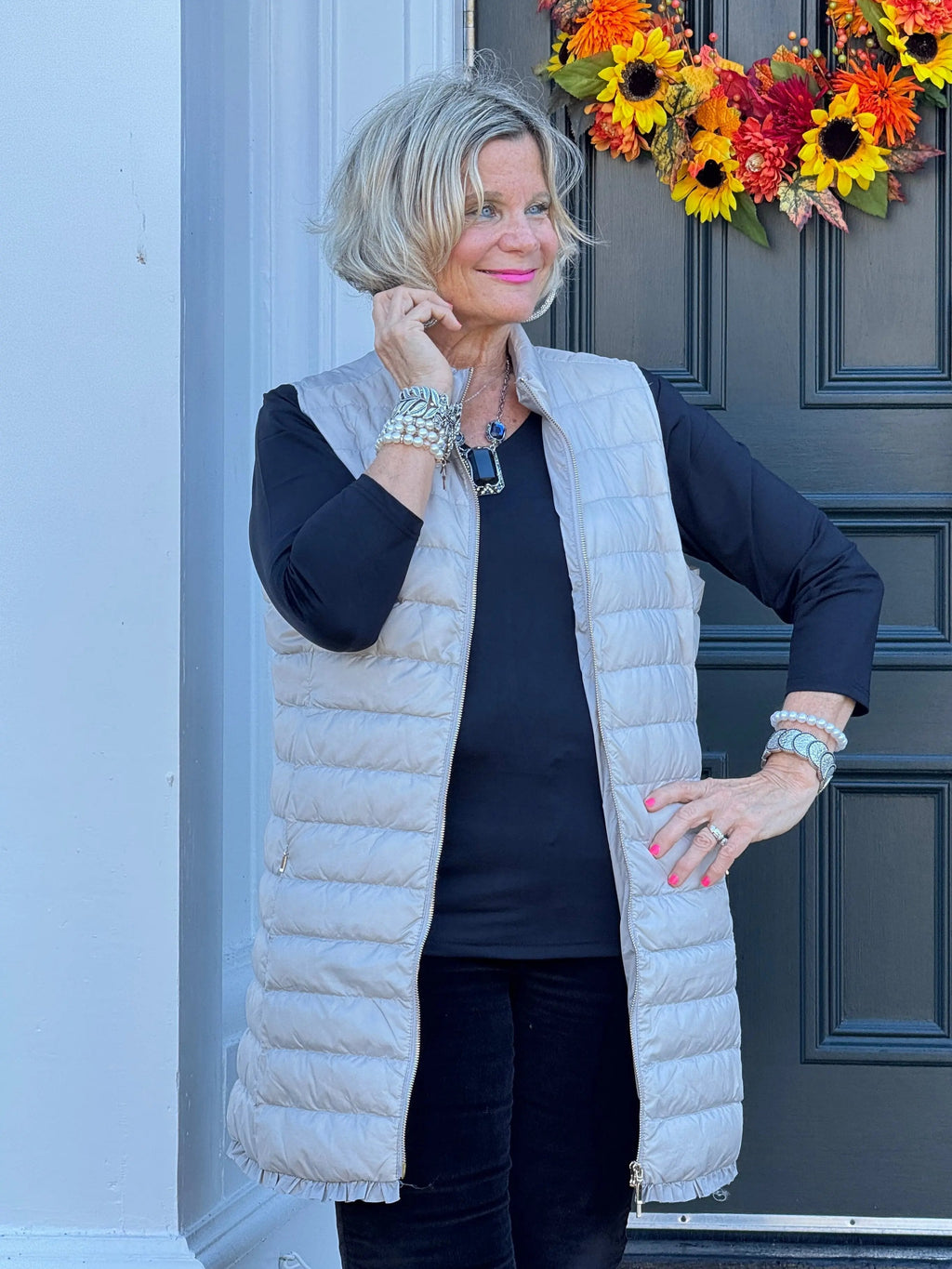 LULU-B SILVER PUFFER VEST