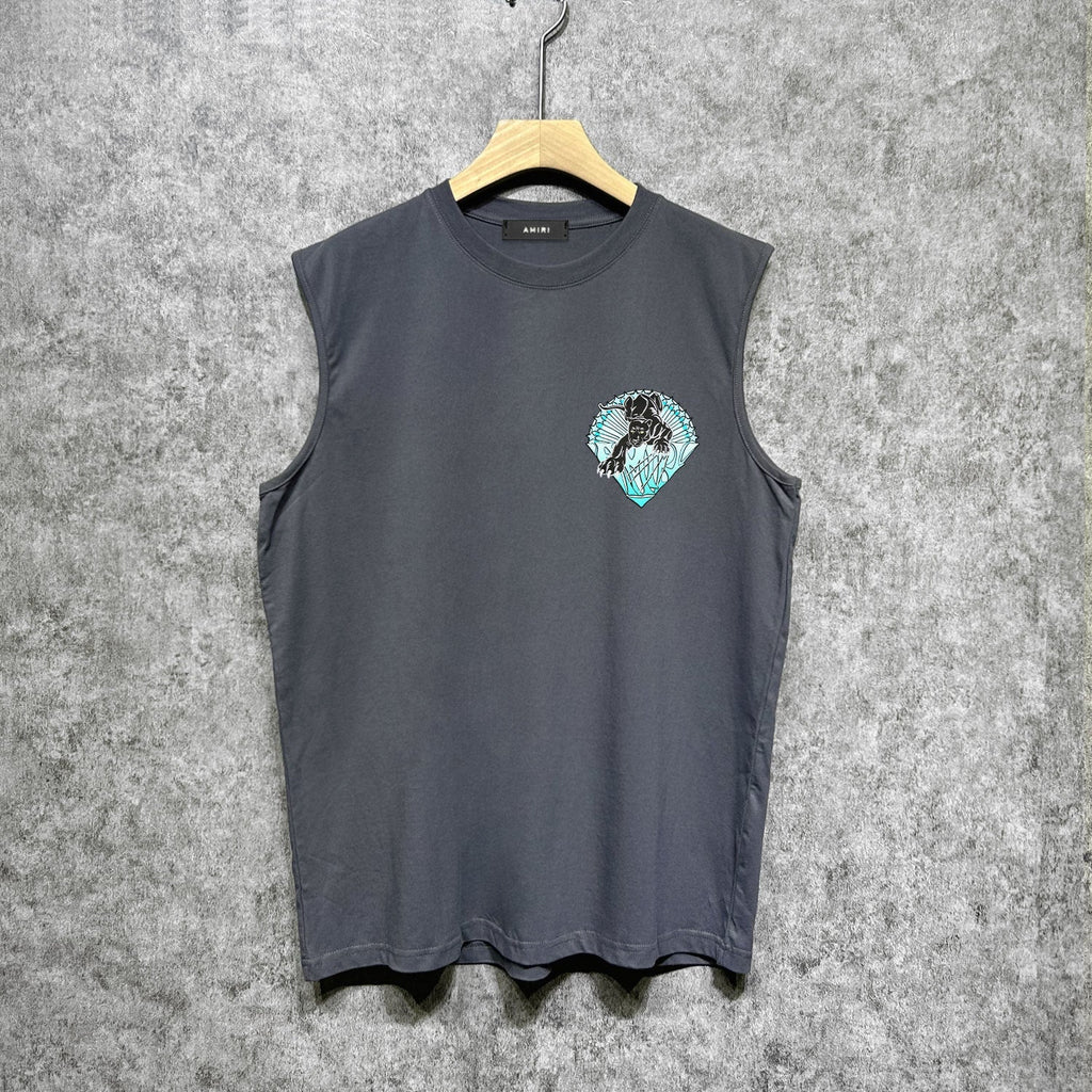 Amiri tank top black panther print