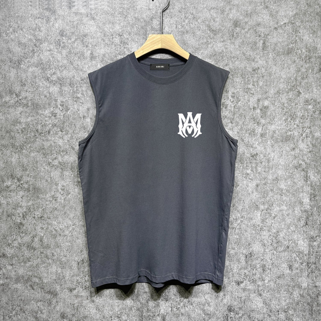 Amiri tank top flat thick letter spider armband printing
