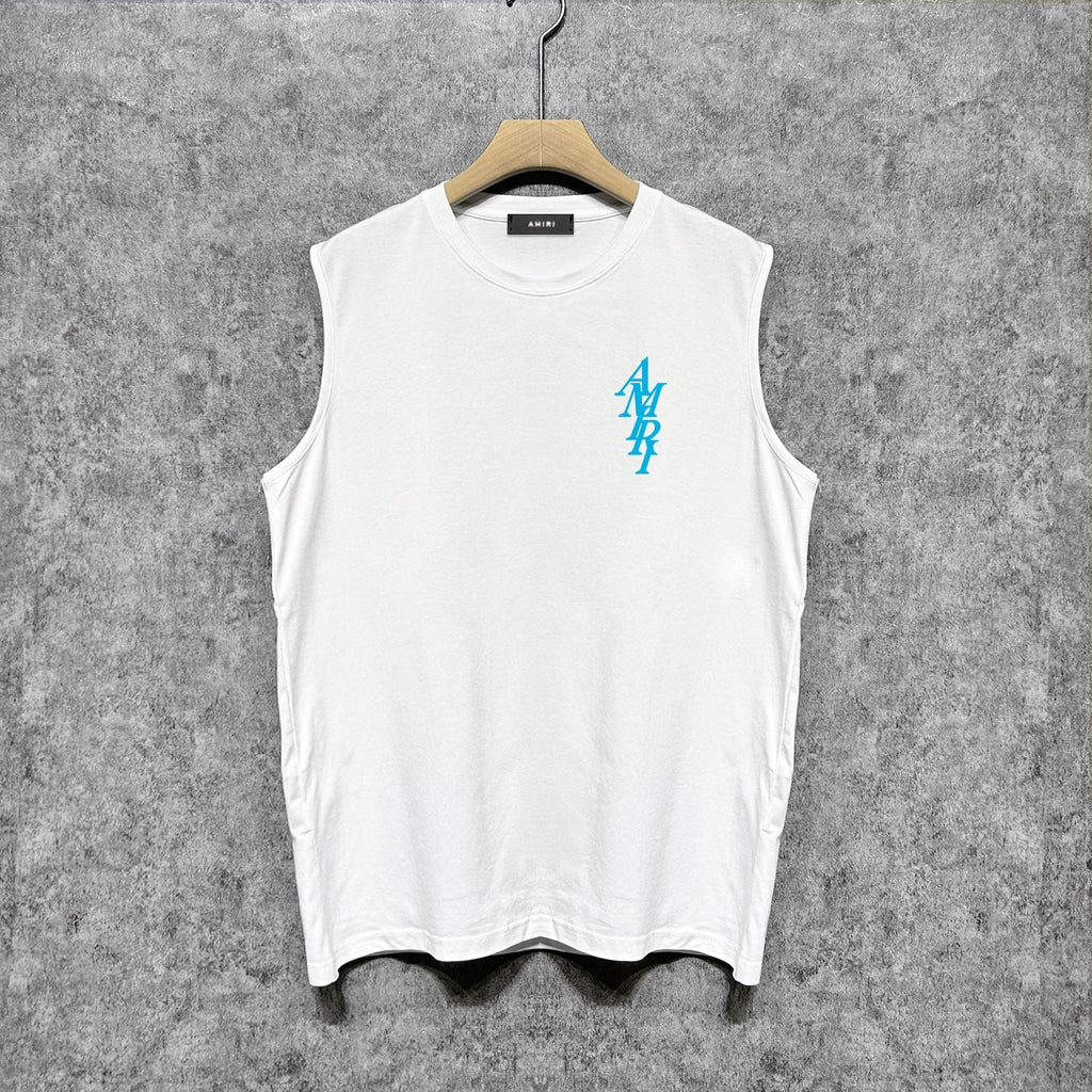 Amiri tank top with vertical overlapping letterprinting