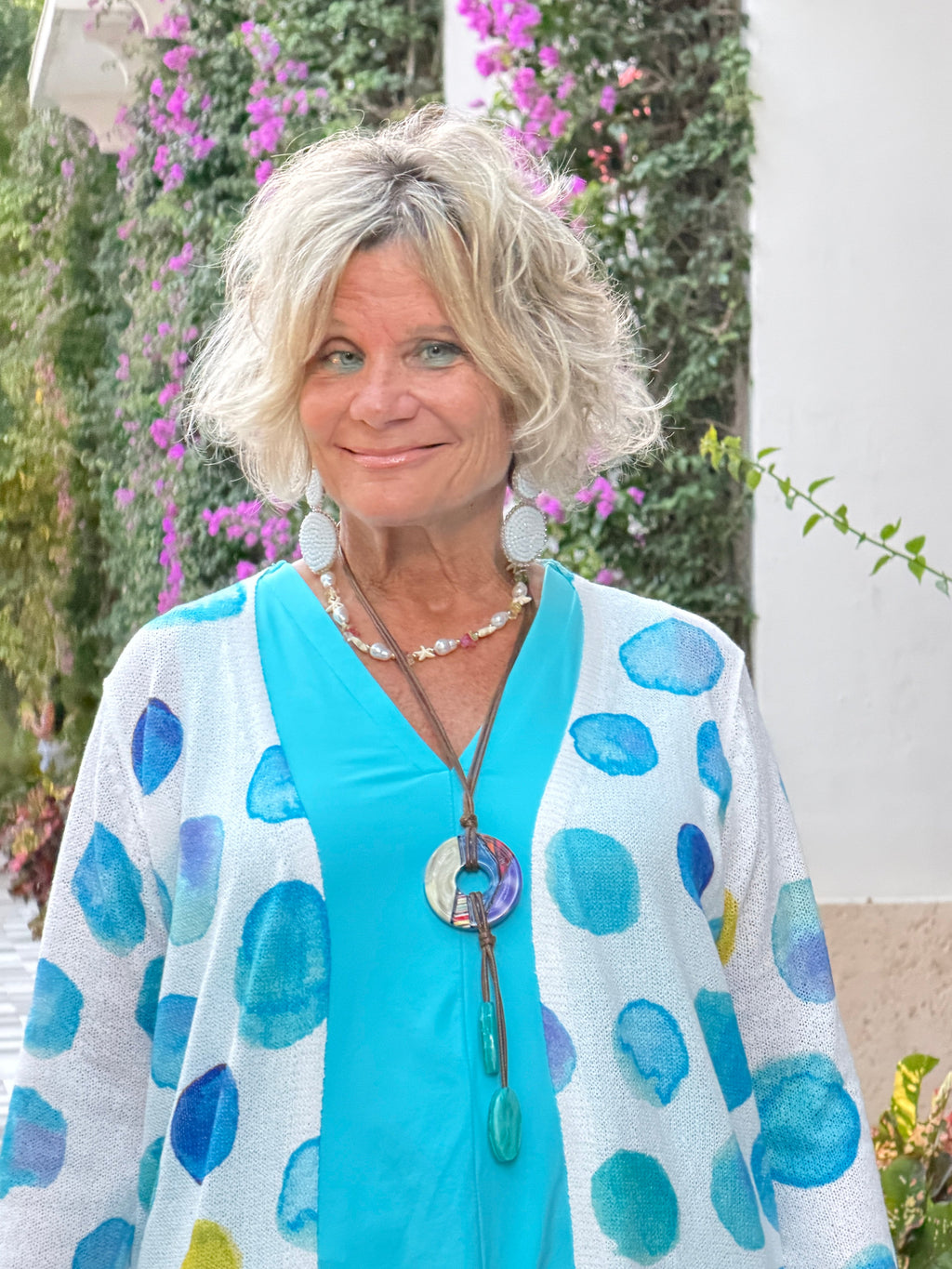 AQUA DOT CARDIGAN