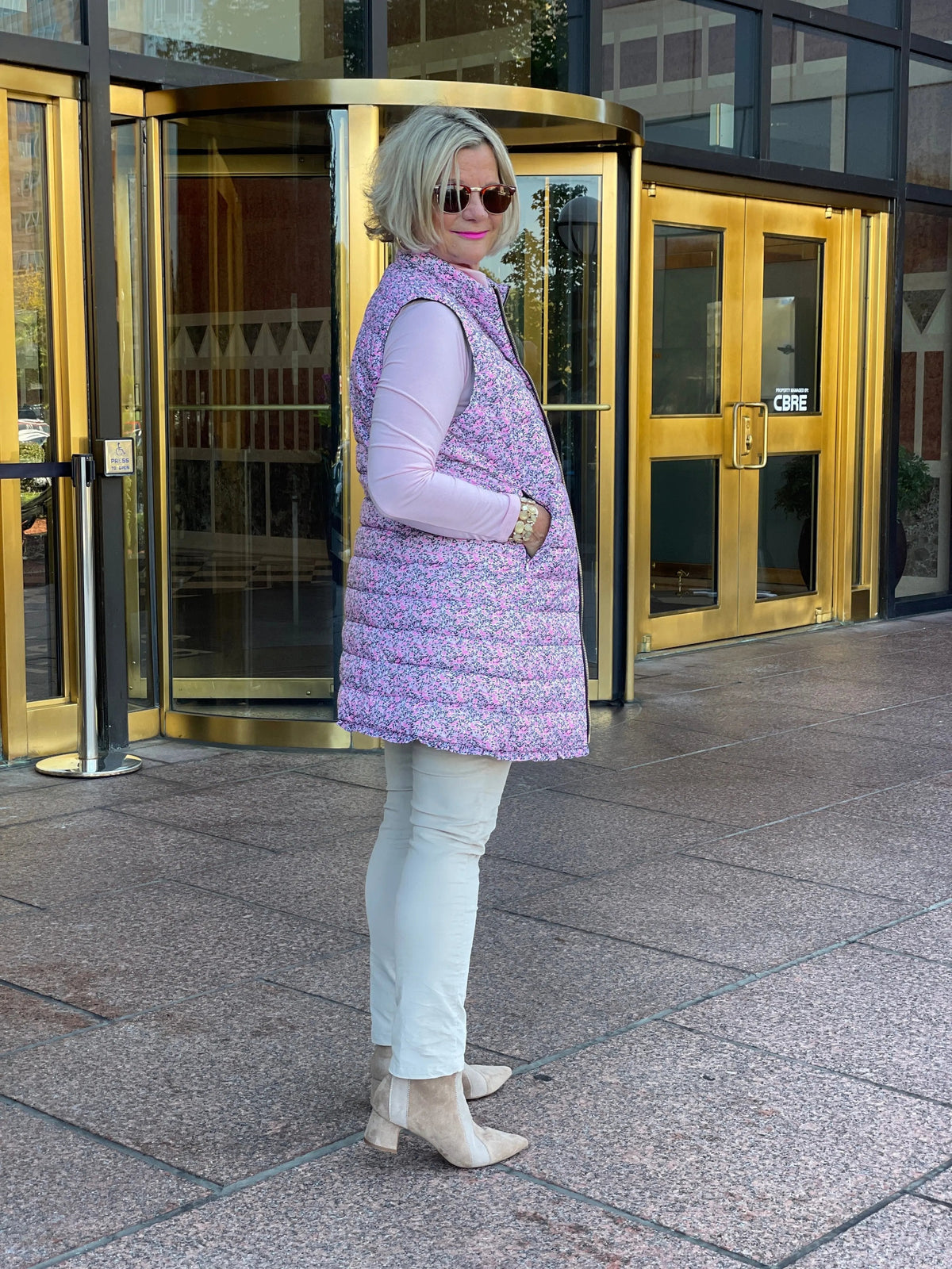 AUBREY PINK PUFFER VEST