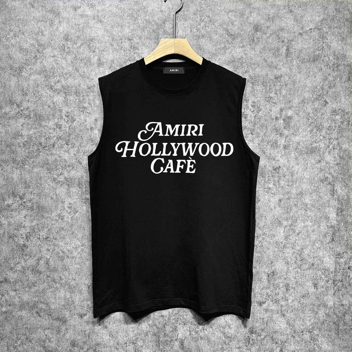 Amiri tank top hollywood font printing
