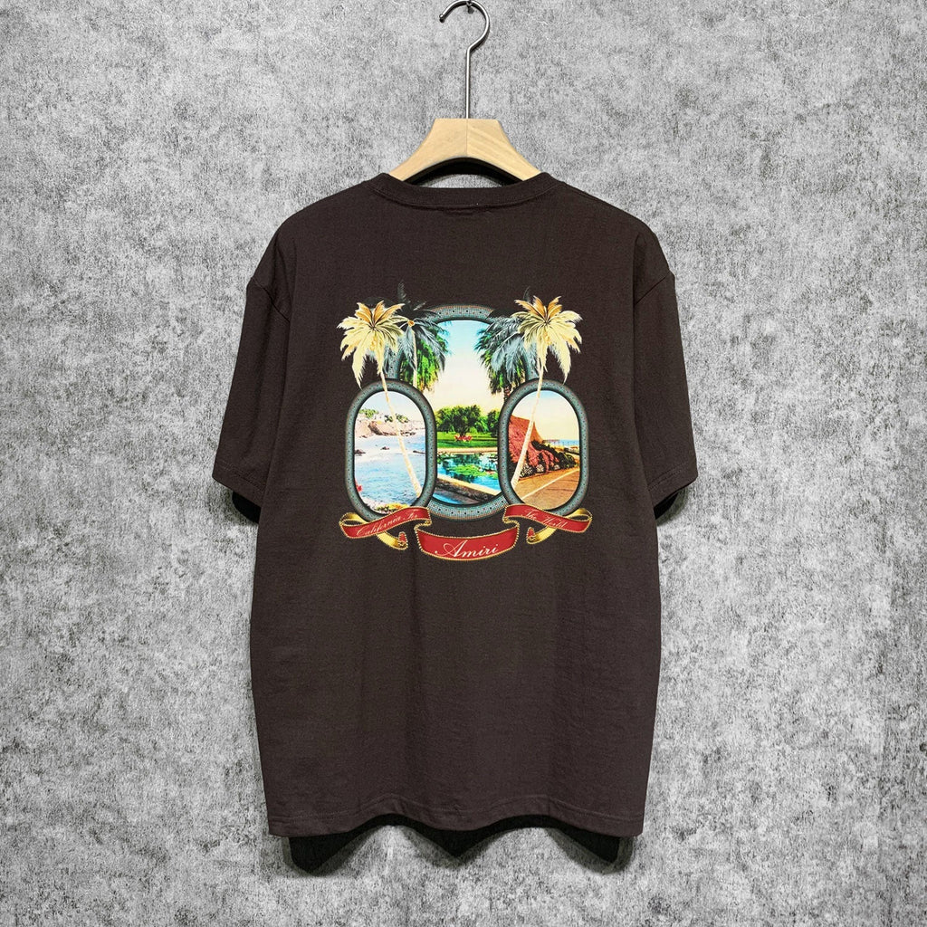 Amiri t shirts printing short sleeve
